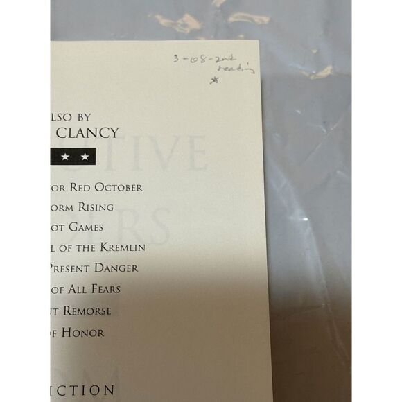 Executive Orders (Jack Ryan #8) by Tom Clancy 1996 1st Ed 1st Print HB DJ VGC!! - Picture 7 of 10